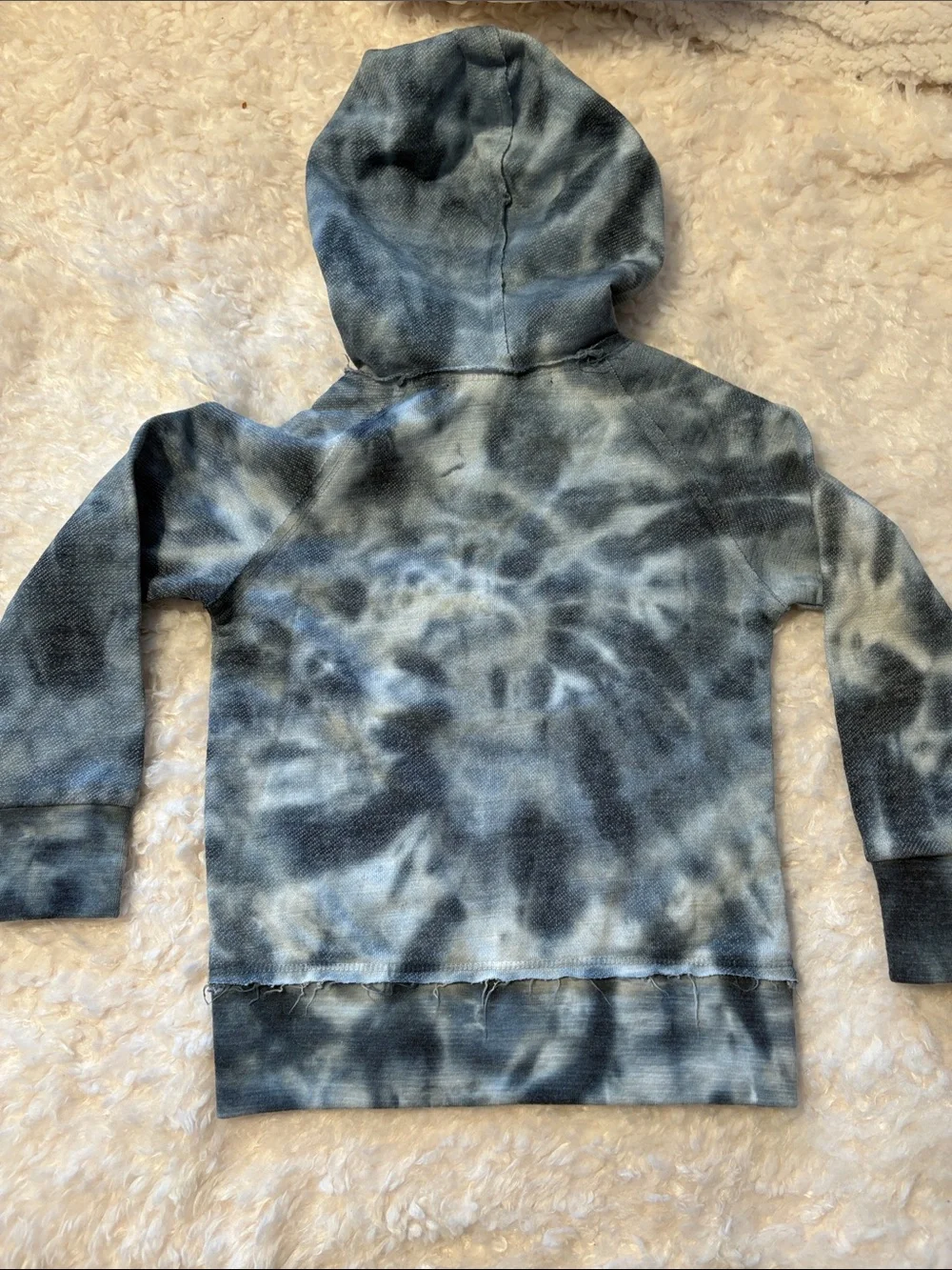 Miki Miette Tie-Dye Indigo & Midnight Hooded Zip Sweatshirt - 18M NWT